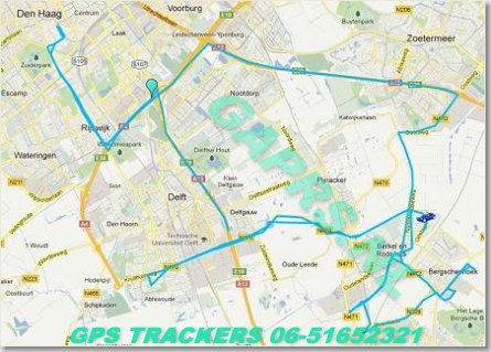 Google maps beeld van een gaprs goedkope gpstracker